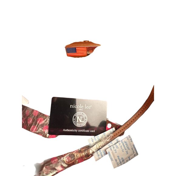 Nicole Lee USA CEst La Vie Bonjour Satchel Handbag W/ Polka Dot Lining & Matchin - Picture 12 of 12